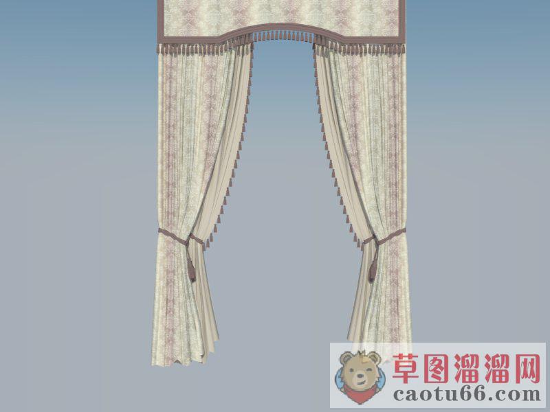 布艺窗帘SU模型