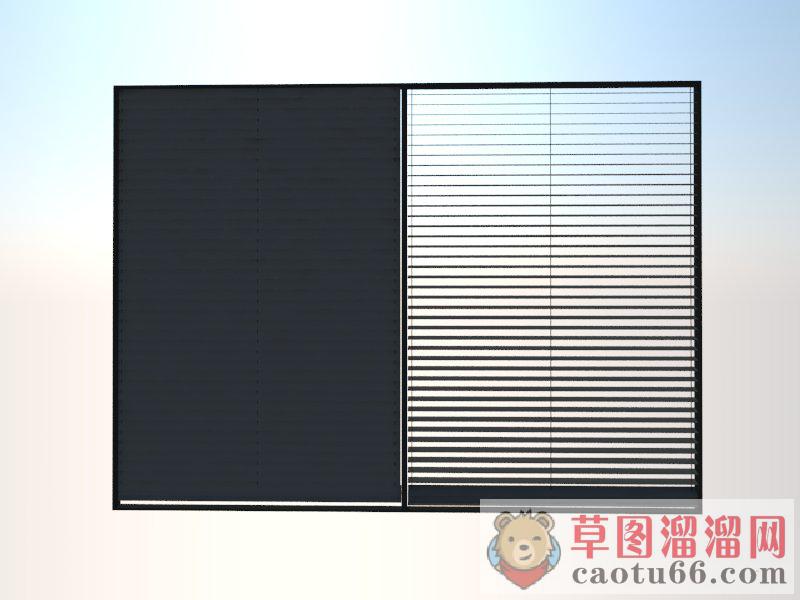 现代百叶窗SU模型