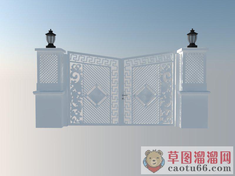 欧式大门SU模型