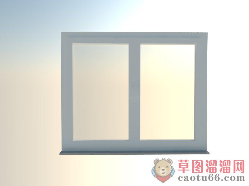 现代玻璃窗窗户SU模型