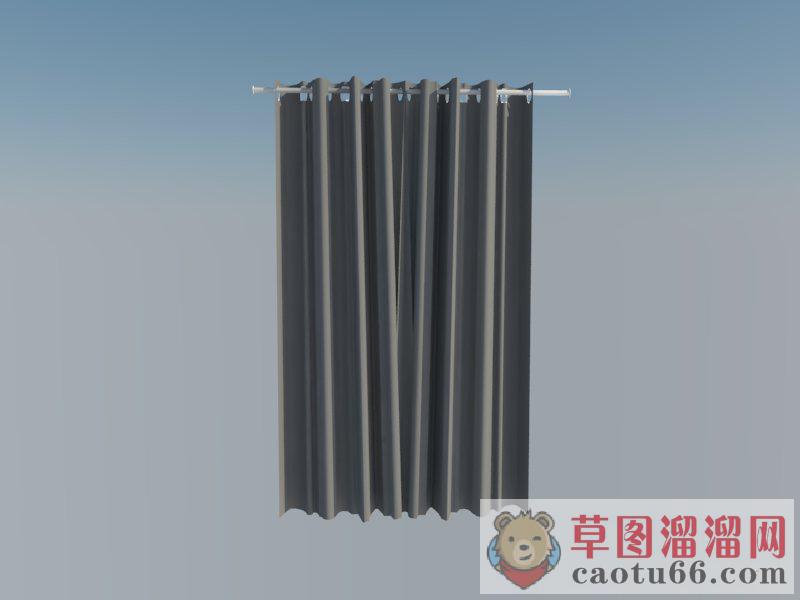 现代窗帘SU模型