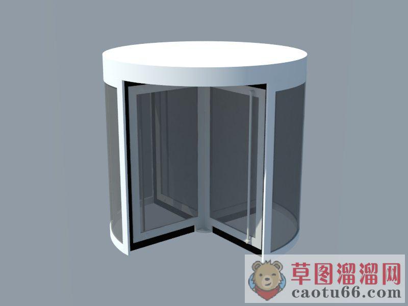 旋转门SU模型