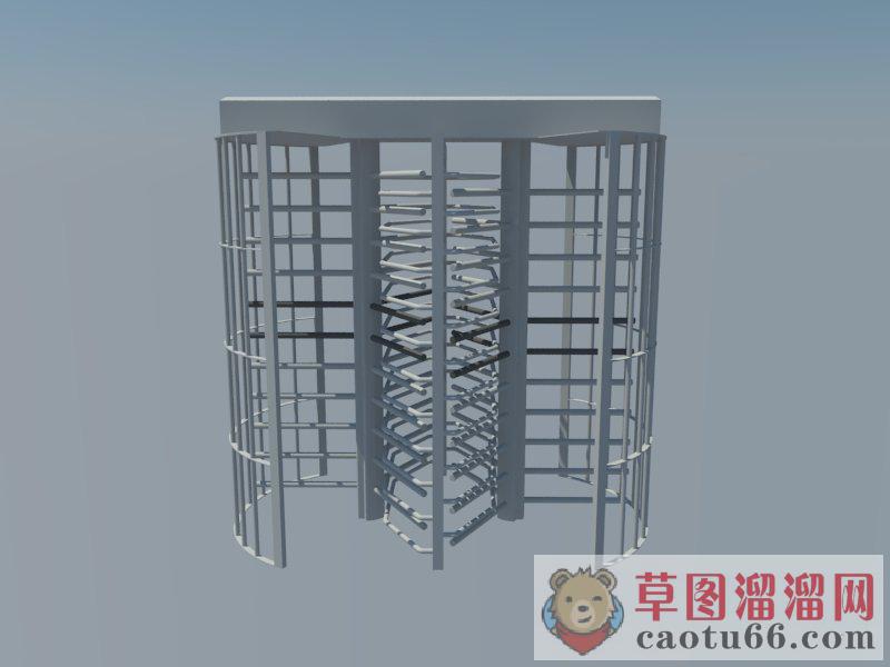 火车站单向门SU模型