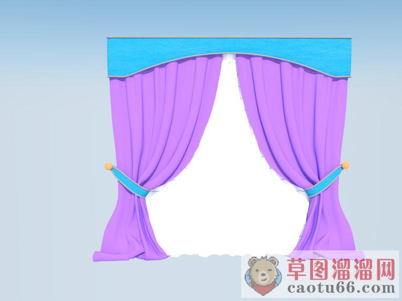 欧式窗帘SU模型