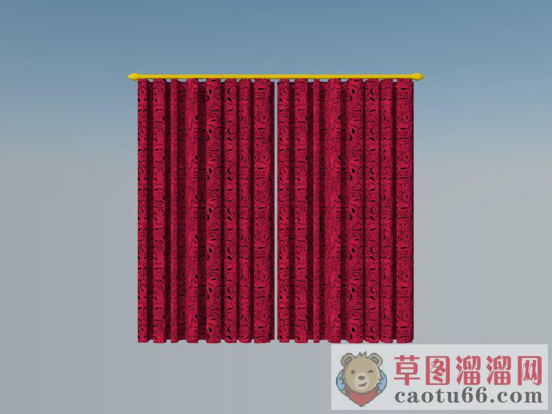 窗帘SU模型