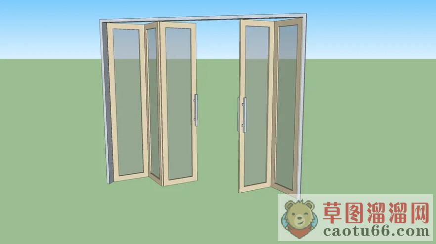 玻璃折叠门SU模型