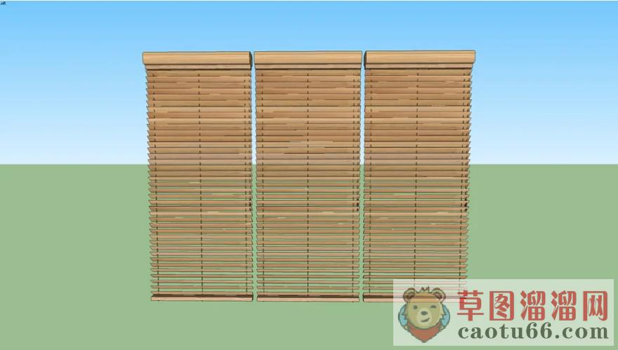 百叶窗窗帘SU模型
