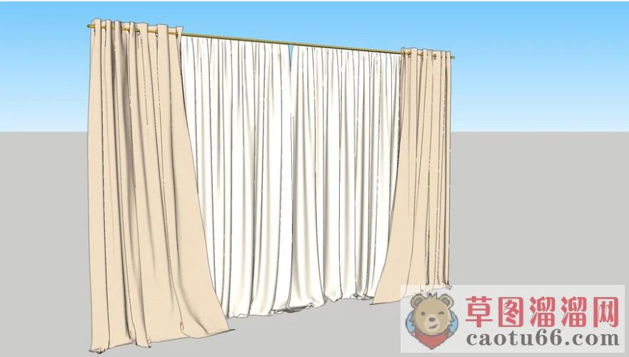 窗帘SU模型