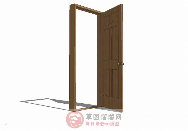 打开室内门SU模型