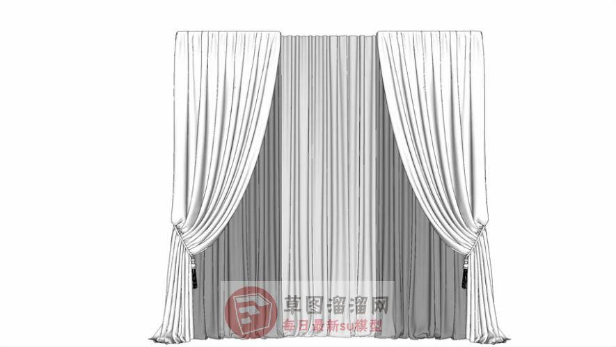 窗帘SU模型