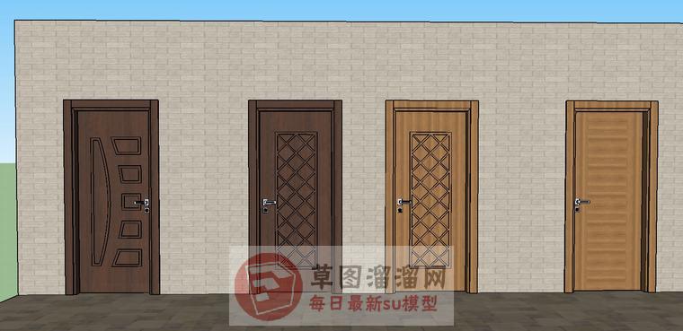 卧室门室内门SU模型