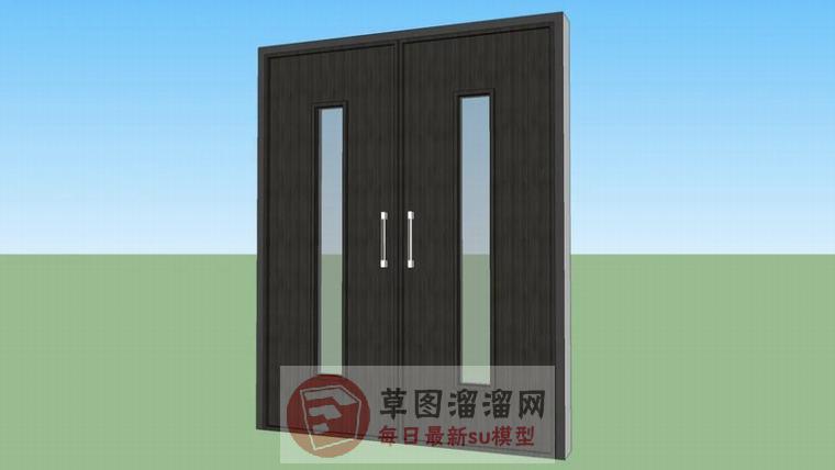 双开门室内门SU模型