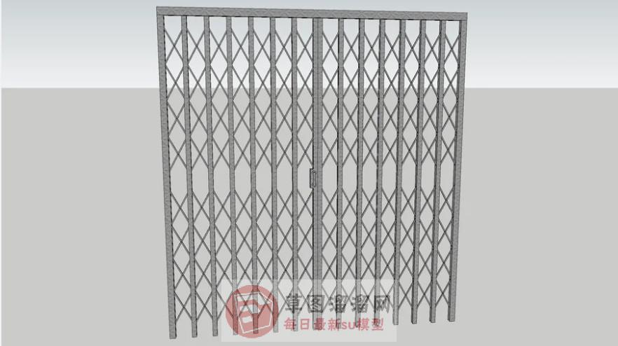 拉闸门门SU模型