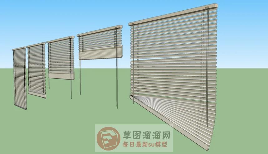 百叶窗窗帘SU模型
