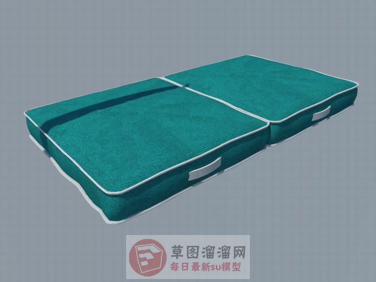 仰卧起坐垫子坐垫SU模型