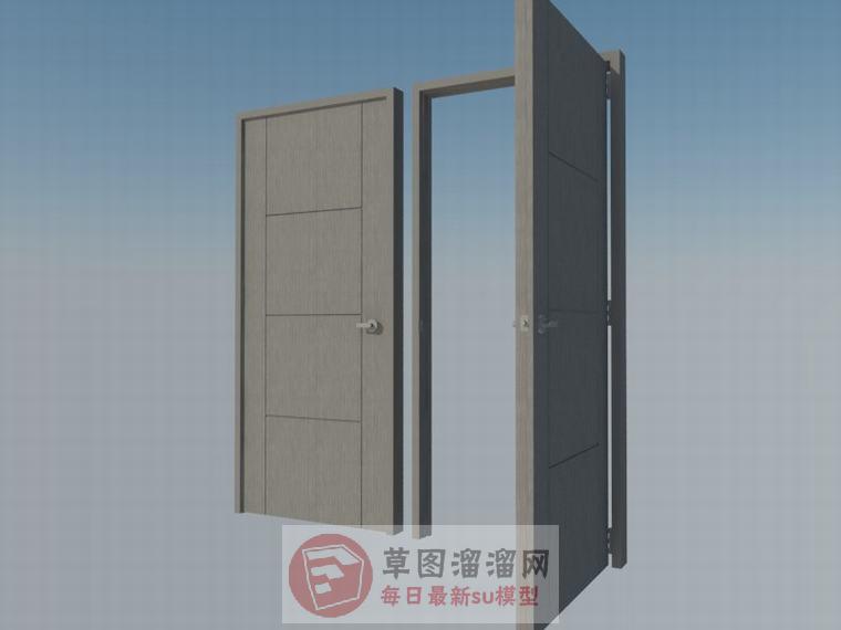 室内门卧室门房间门SU模型