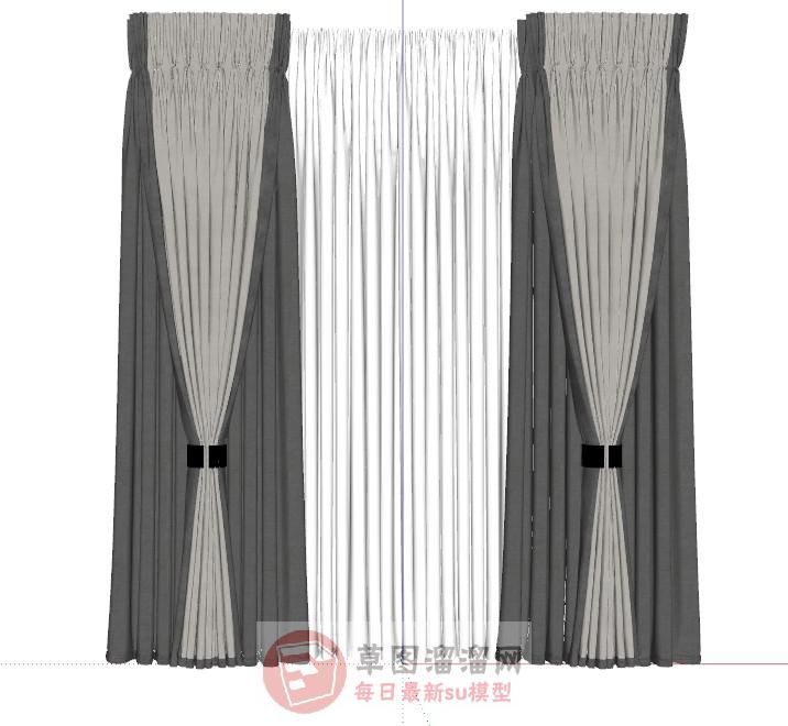 窗帘SU模型