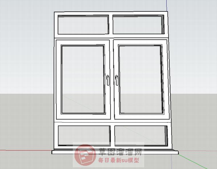 玻璃窗户窗口SU模型