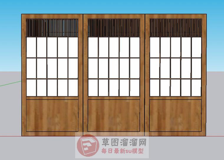日式门门日式SU模型