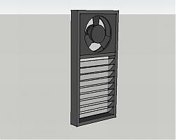 百叶窗排气扇SU模型 免费sketchup模型下载