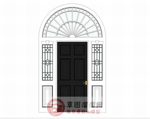 法式门住宅门欧式门SU模型