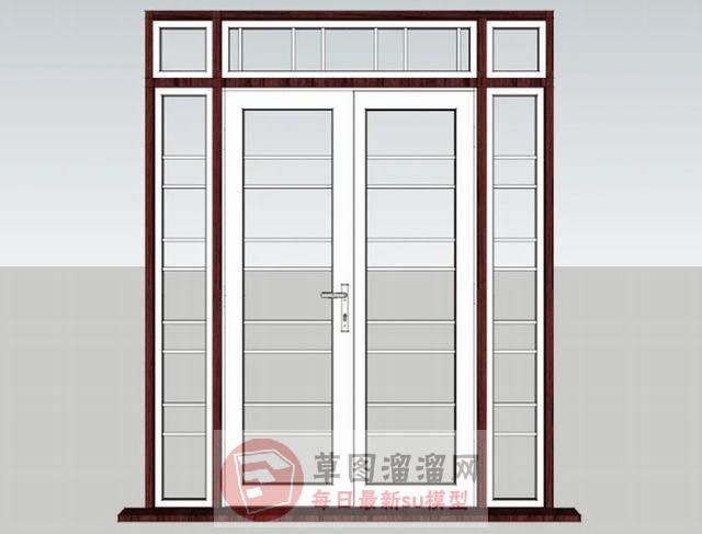 法式玻璃门门SU模型