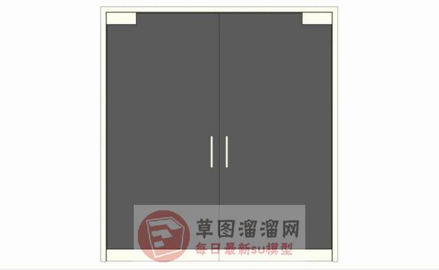 商铺玻璃门SU模型