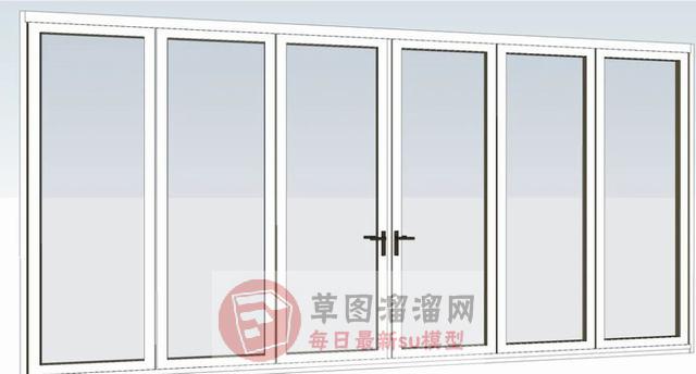 折叠门折叠窗窗户SU模型