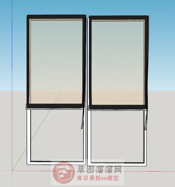 窗口窗户窗帘SU模型