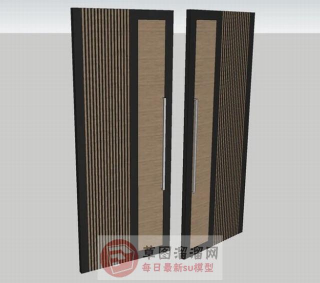 双开门室内门SU模型
