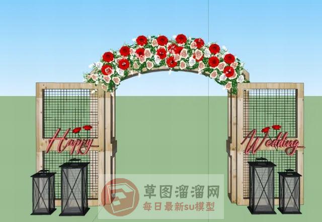 婚礼婚庆花门SU模型