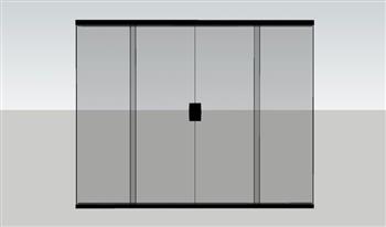 玻璃门推拉门SU模型