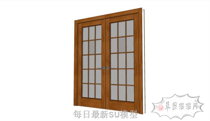 双开门门SU模型