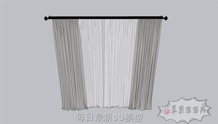 窗帘SU模型