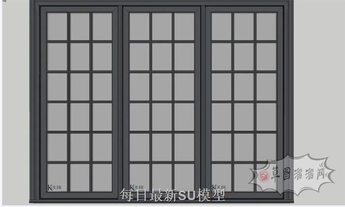 纸门推门移门SU模型