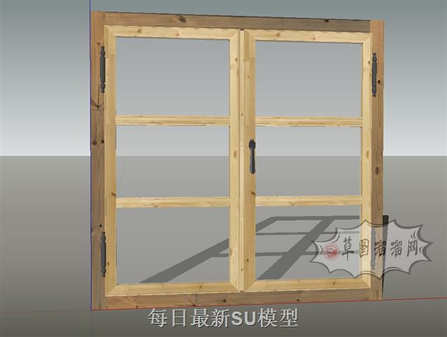 玻璃窗窗户SU模型