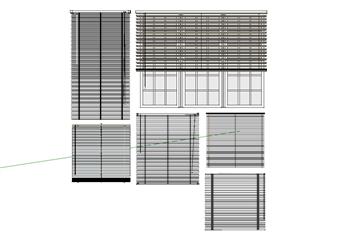 百叶窗窗帘SU模型