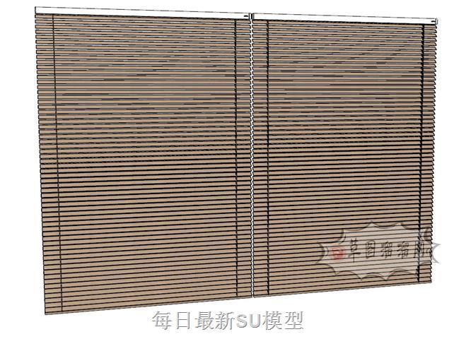 百叶窗窗帘SU模型