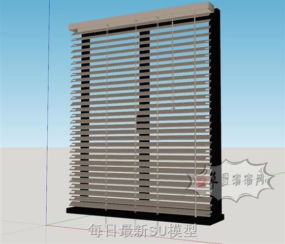手拉百叶窗窗户SU模型