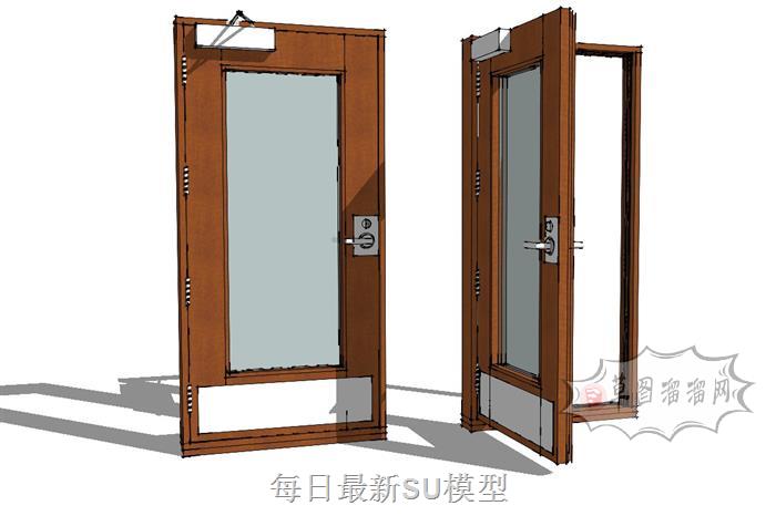 隔音门室内门办公室门SU模型