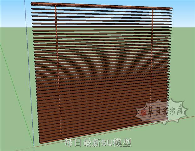 百叶窗窗帘SU模型