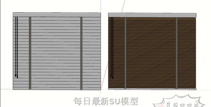 百叶窗窗帘SU模型
