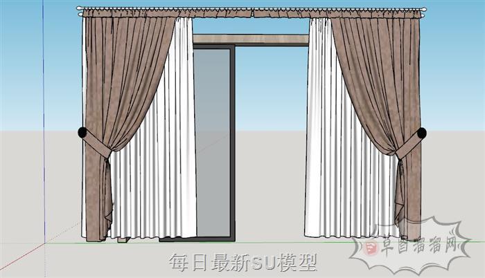 窗帘SU模型