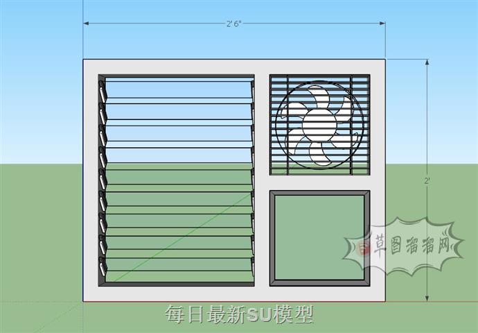 排风扇窗户SU模型