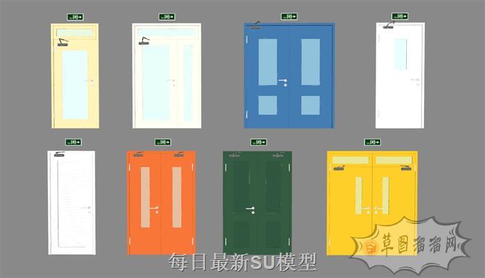 消防门安全门SU模型