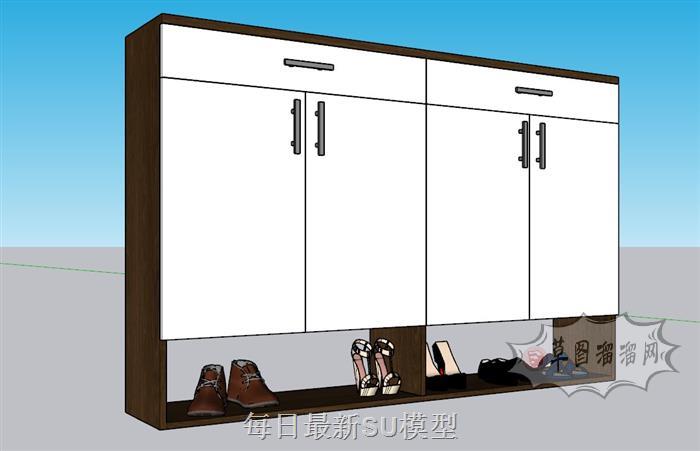 进门鞋柜SU模型
