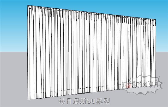 窗帘SU模型