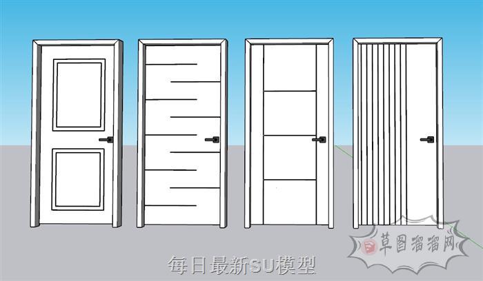 室内门卧室门房间门SU模型