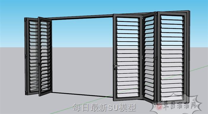 折叠门室内门SU模型
