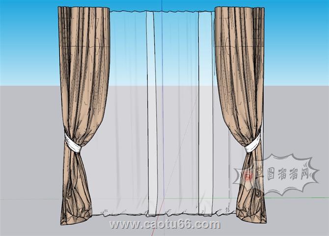 窗帘SU模型